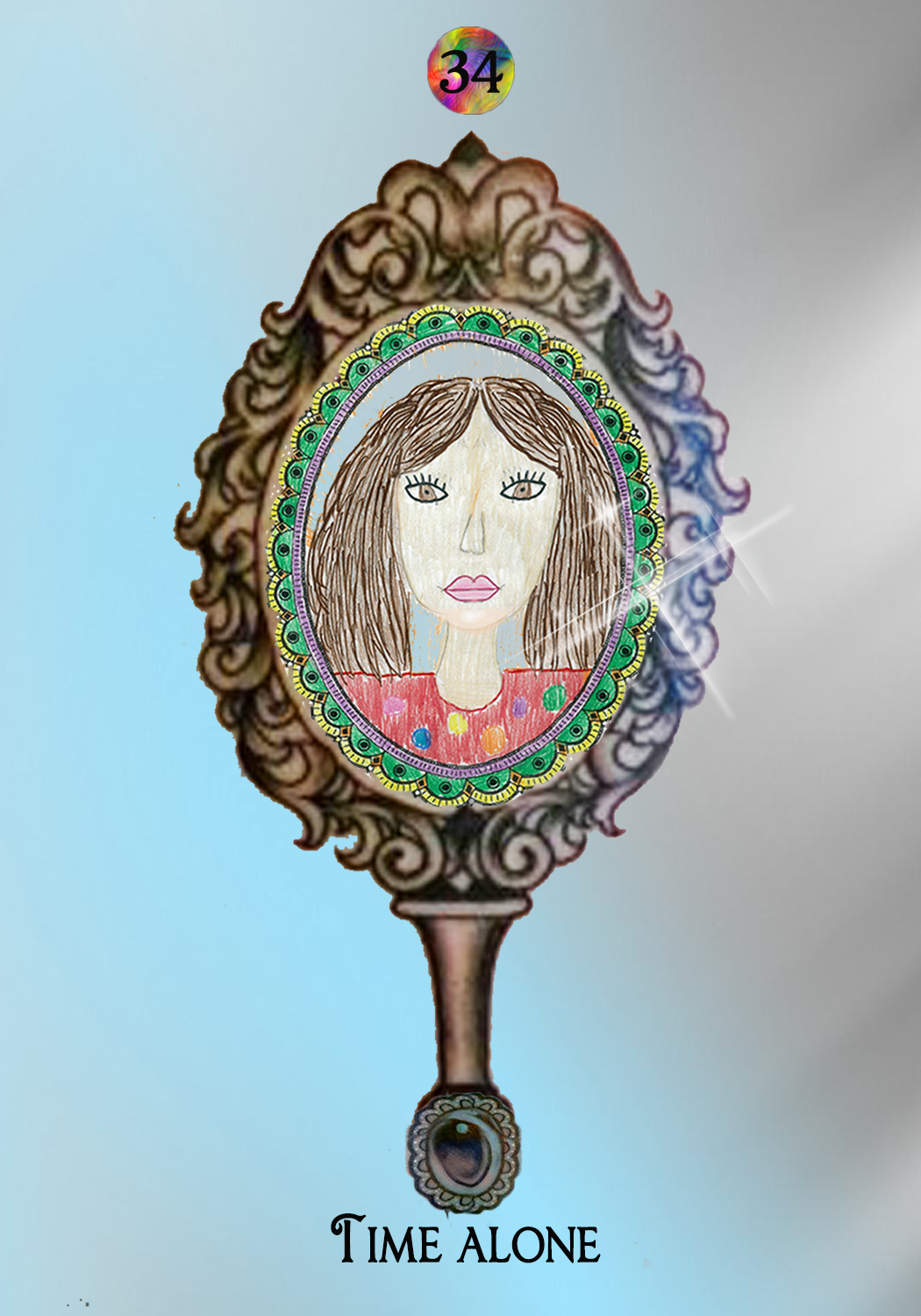 Woman looking in the mirror — you are worthy